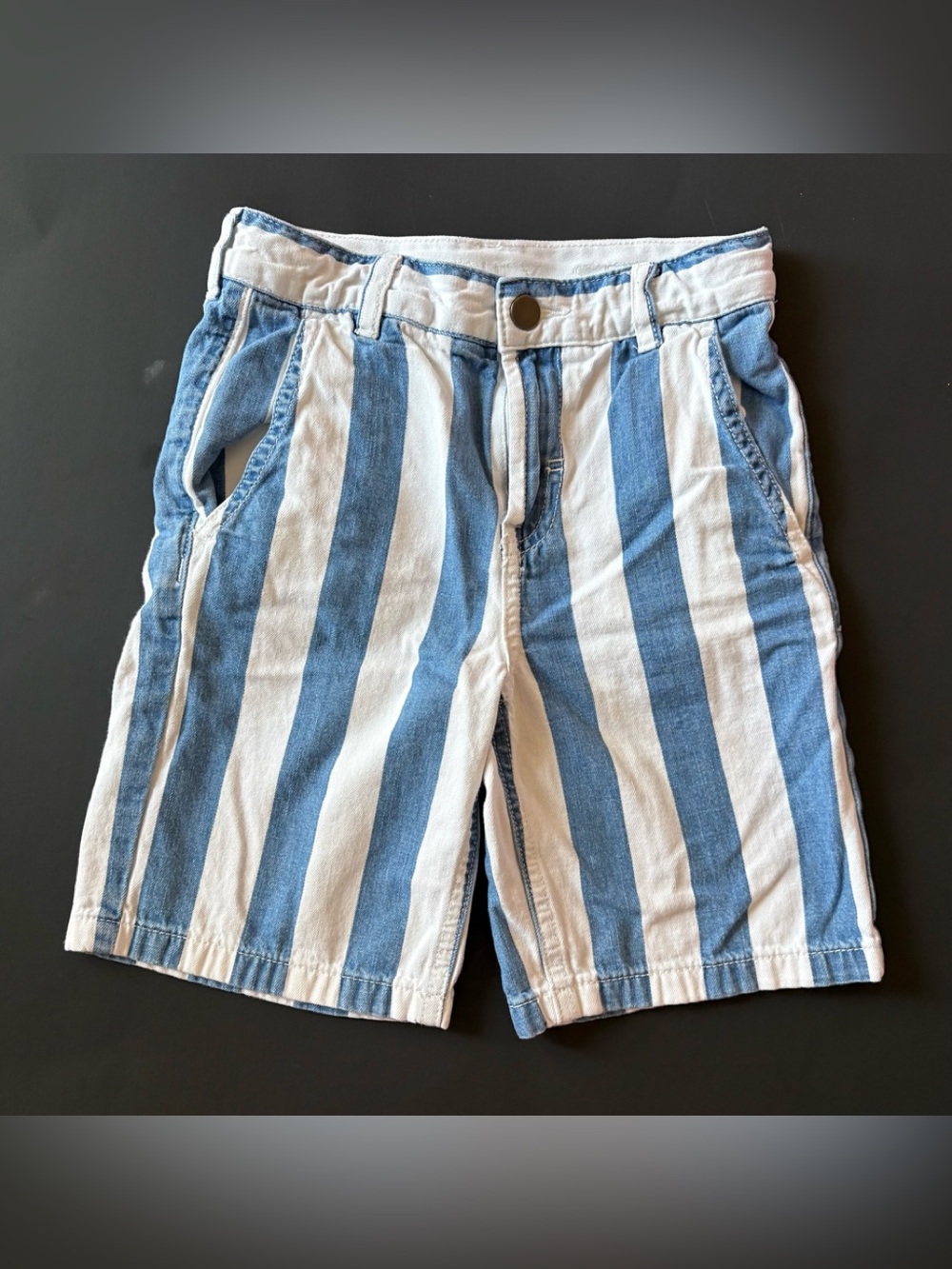 Stella McCartney Kids White Tee with Blue Bow Tie & Suspenders - Picture 5 of 8